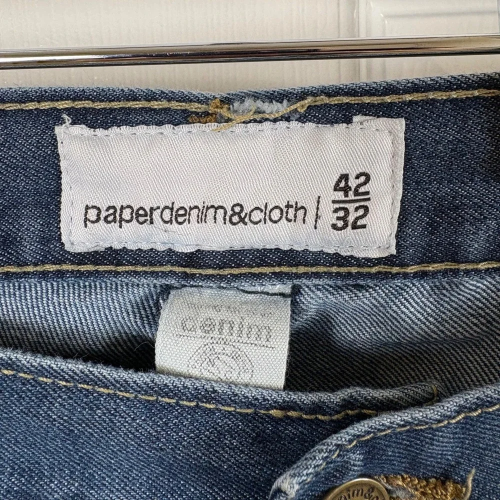 Paper Denim & Cloth Men's Jeans 42x32 Dark Wash Denim Straight Leg Streetwear‎ - Picture 2 of 6